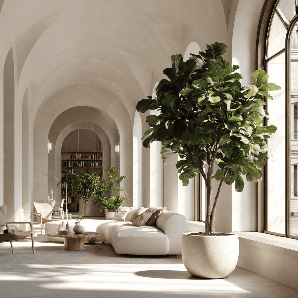 Turkish home interior with local plant species