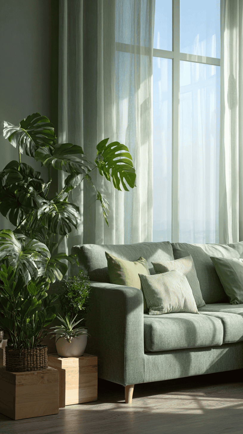 Modern room with a minimalist plant