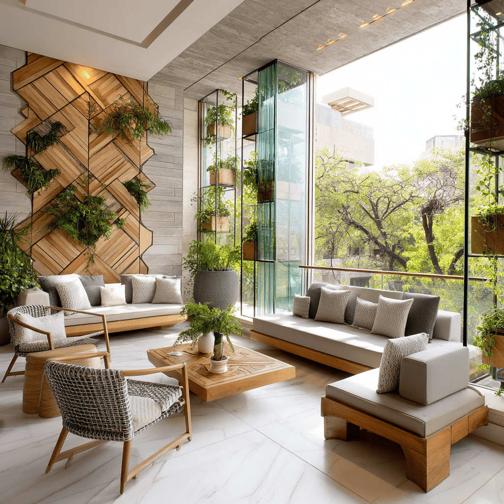 Creative display of plant pots